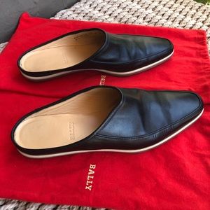 Bally of Switzerland Black Leather Mules size 6.5